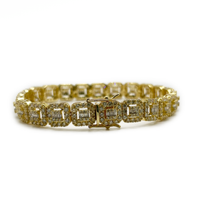 Designer Diamond Cluster Bracelet - 10K Yellow Gold - Supreme Jewelers Diamond Bracelet