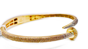 Baguette Diamond Bracelet - 10K Yellow Gold