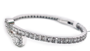 Designer Baguette Diamond Bracelet - 14K White Gold