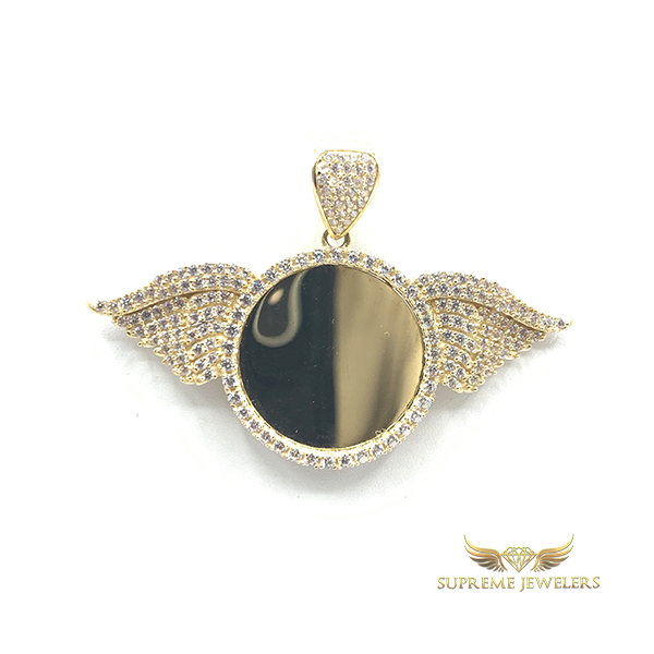 Gold Memory Pendant w/ Wings - 10K Yellow Gold