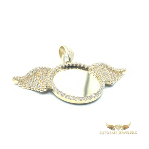 Gold Memory Pendant w/ Wings - 10K Yellow Gold