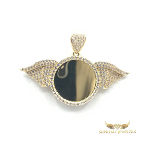 Gold Memory Pendant w/ Wings - 10K Yellow Gold