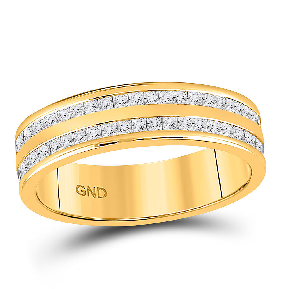 14kt Yellow Gold Womens Round Diamond Wedding Band 1 Cttw