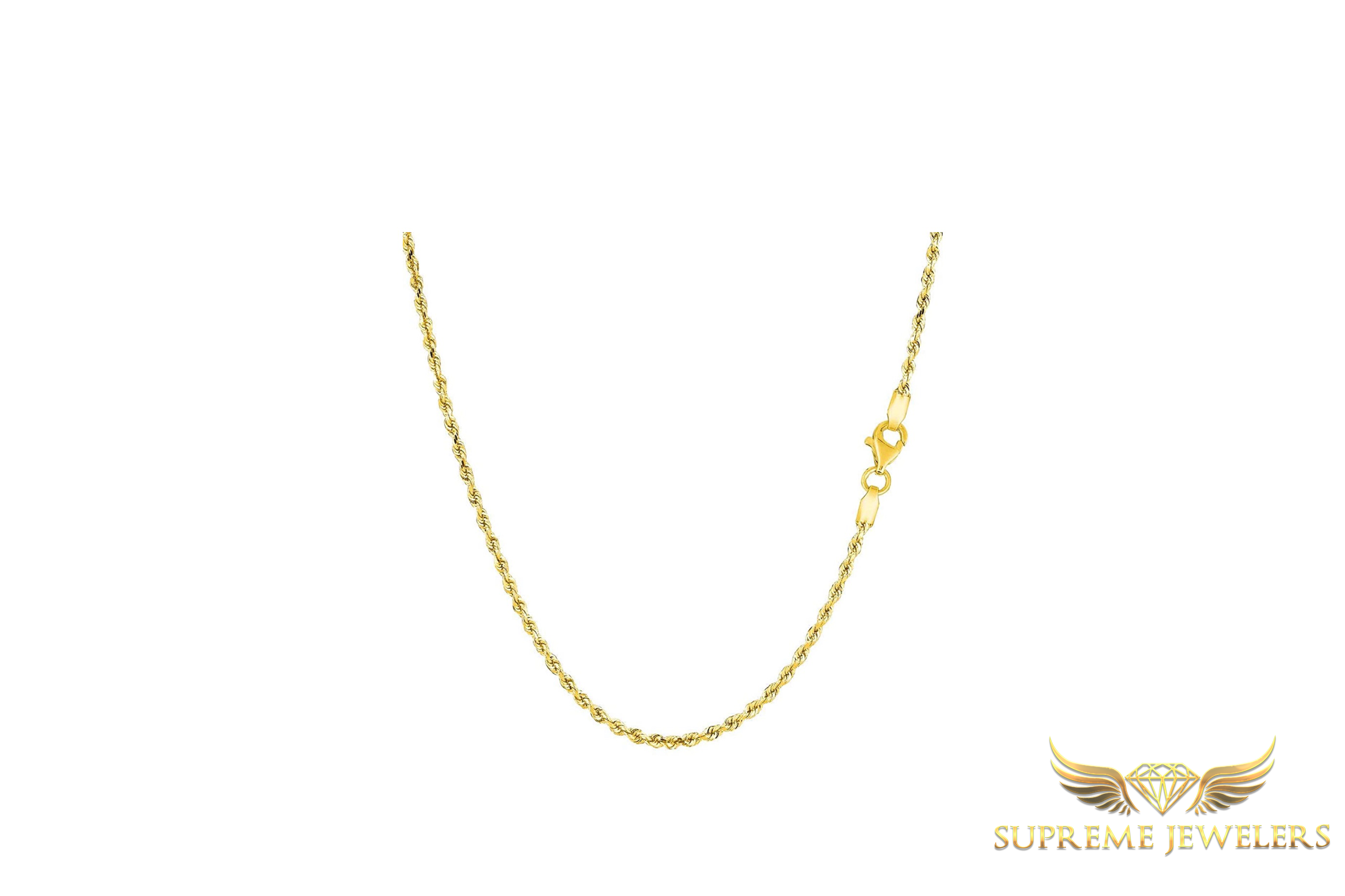 2.5mm 10K Gold Rope Chain (Hollow)