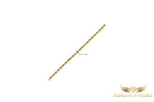 3mm 10K Gold Rope Chain (Hollow)
