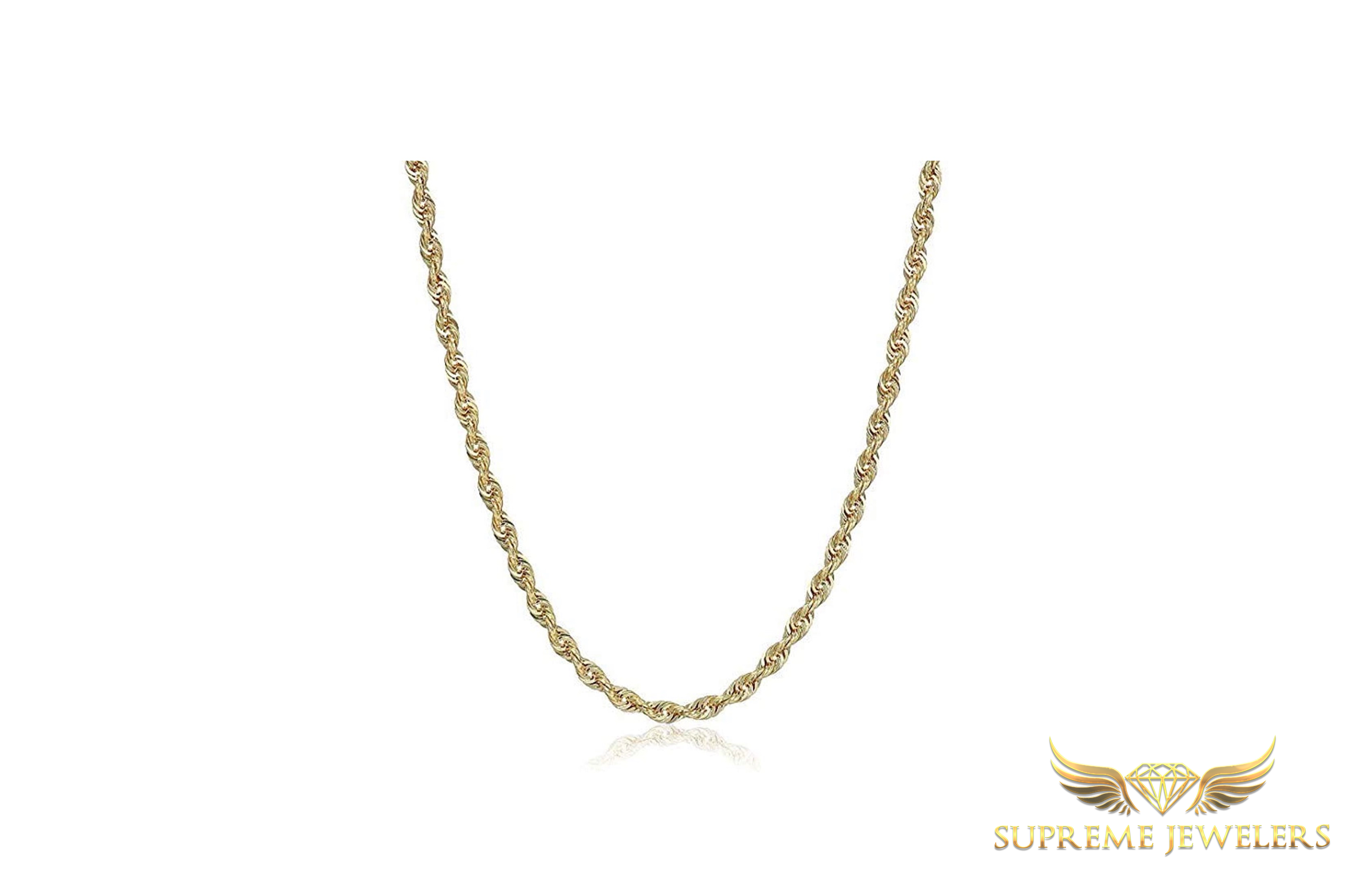 3mm 10K Gold Rope Chain (Hollow)