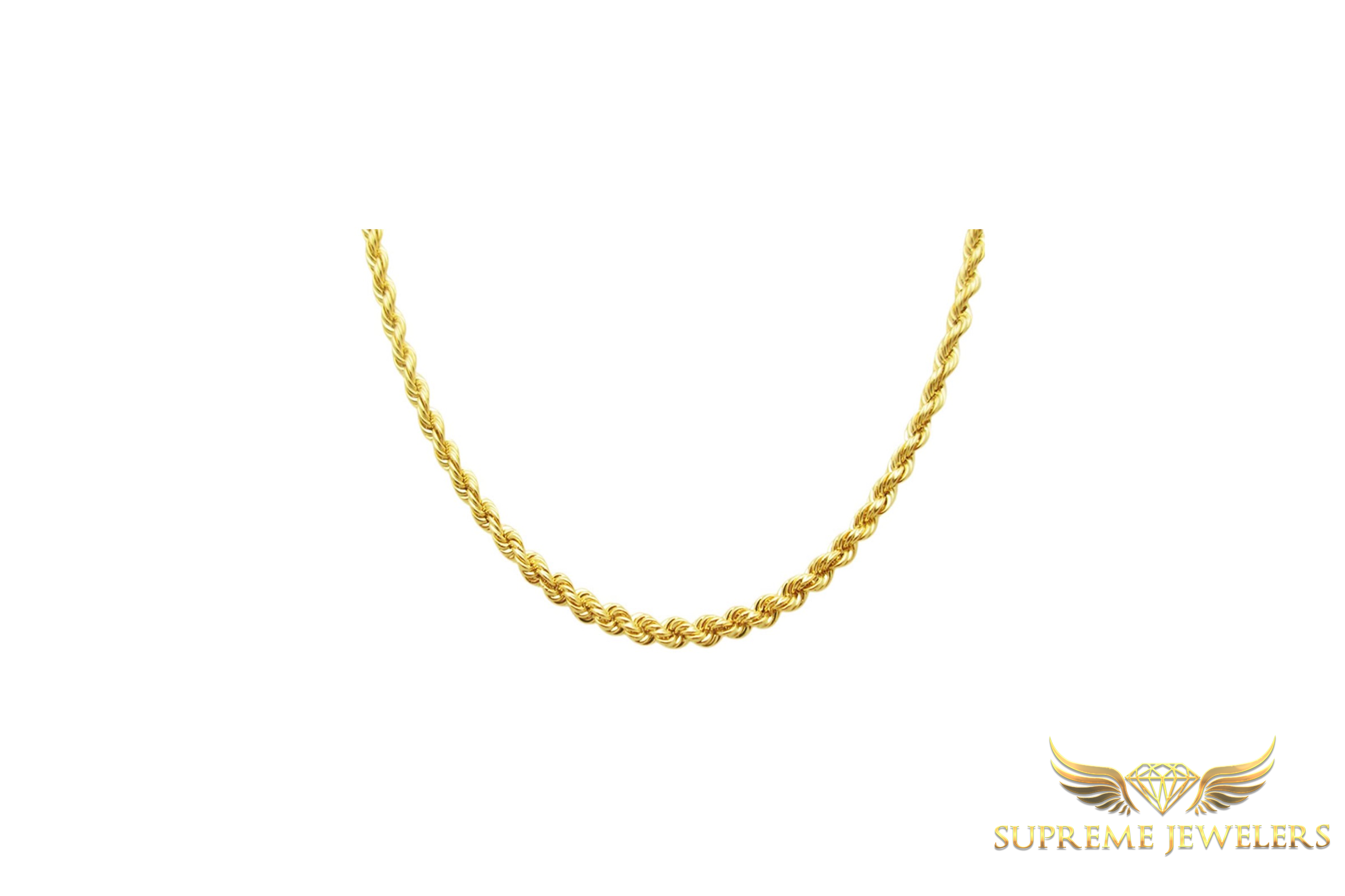 4mm 10K Gold Rope Chain (Hollow)