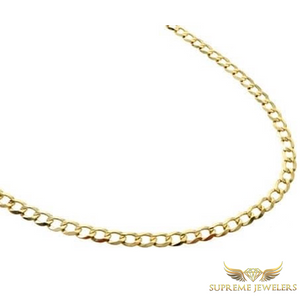 4mm 10K Gold Cuban Link