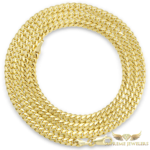 4mm 10K - Gold Miami Cuban (Hollow)