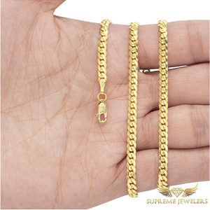 4mm 10K - Gold Miami Cuban (Hollow)