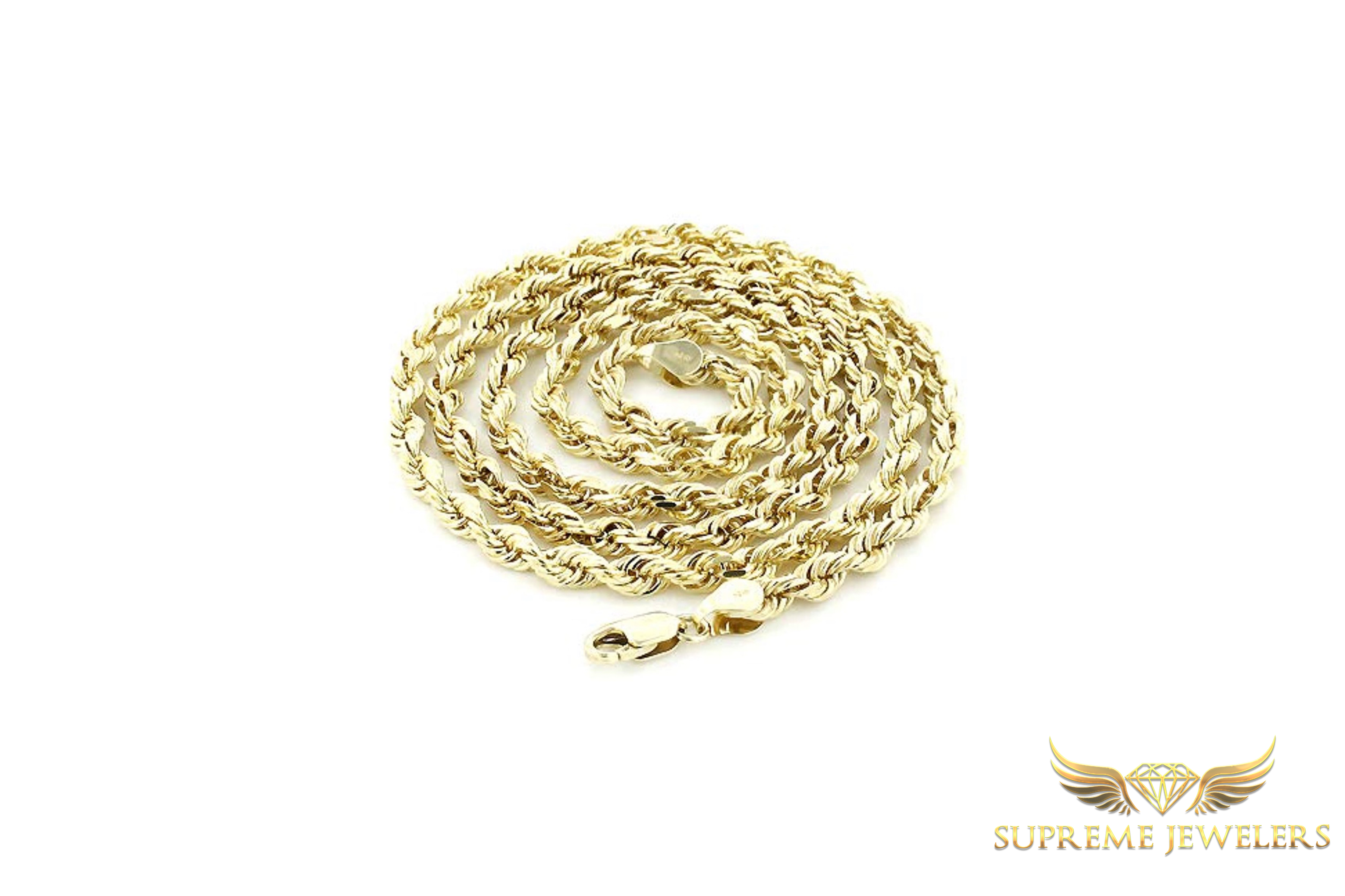 5mm 10K Gold Rope Chain (Hollow)