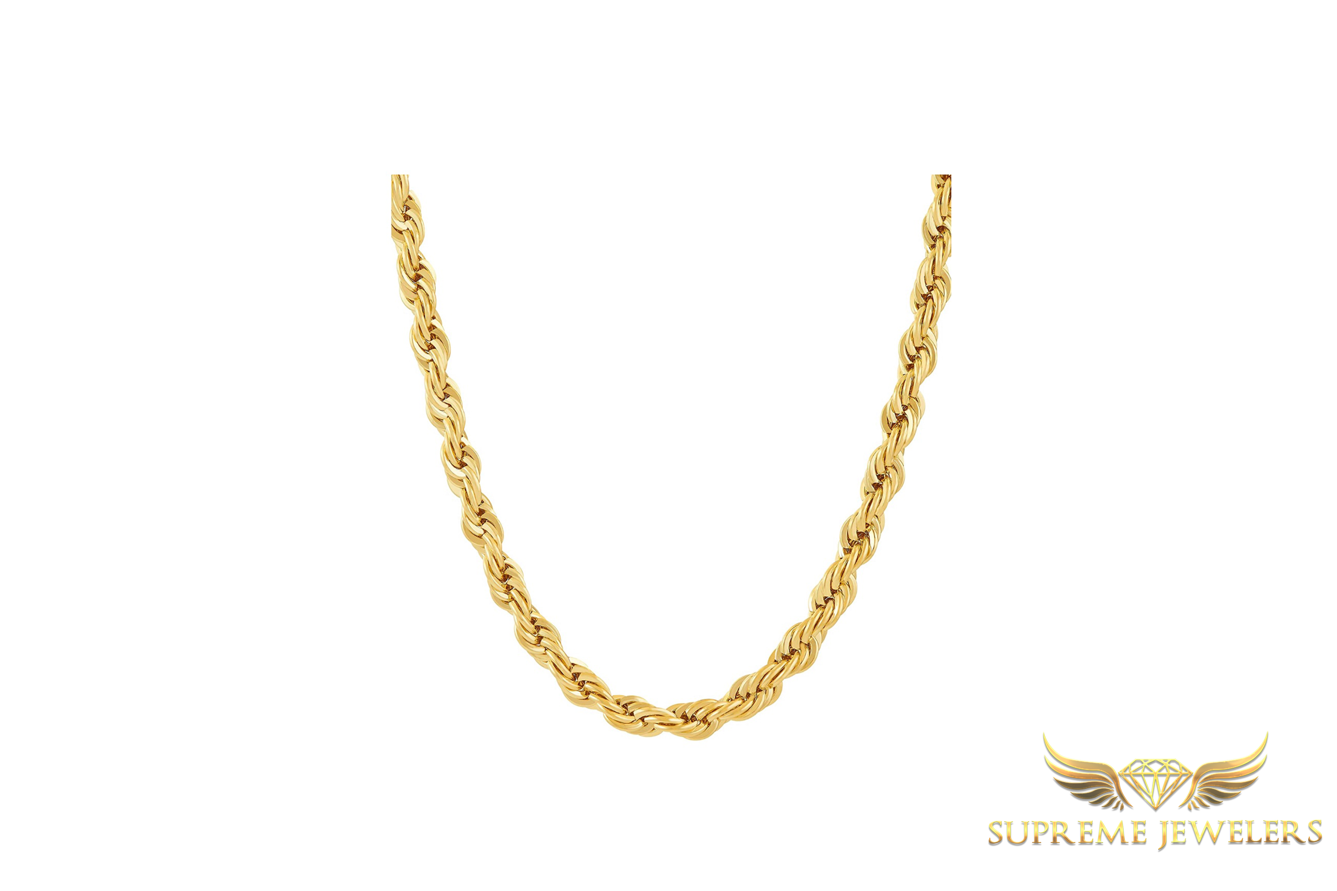 6mm 10K Gold Rope Chain (Hollow)