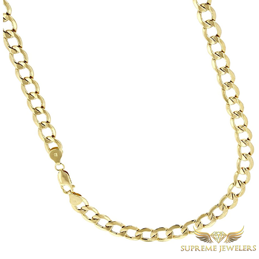 6mm 10K Gold Cuban Link