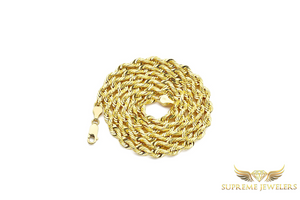 6mm 10K Gold Rope Chain (Hollow)
