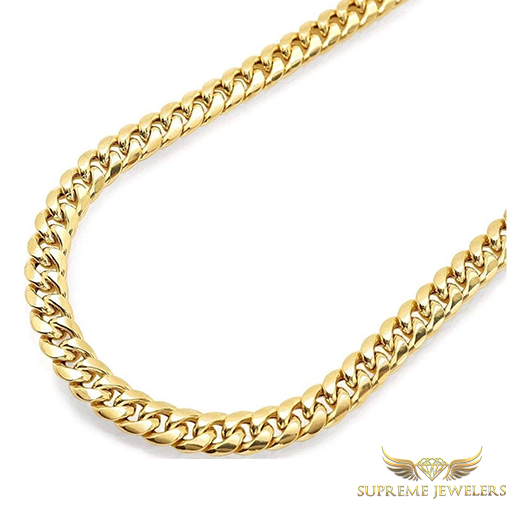 8mm 10K Gold Miami Cuban Link (Hollow)