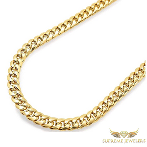 8mm 10K Gold Miami Cuban Link (Hollow)