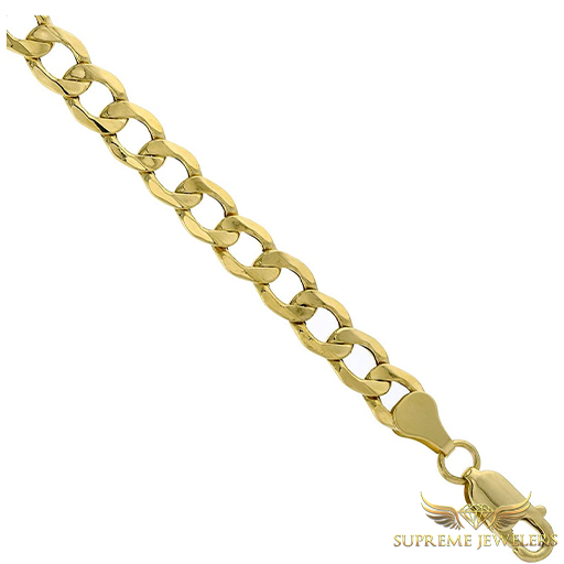 7mm 10K Gold Cuban Link