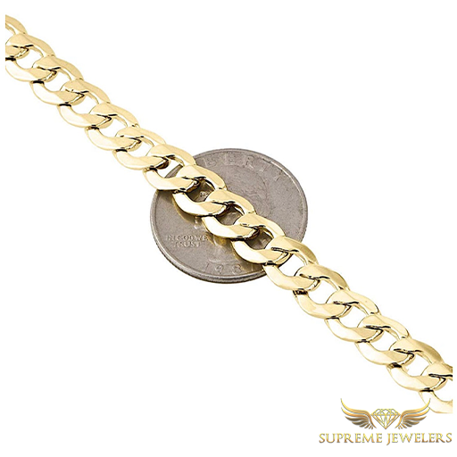 8mm 10K Gold Cuban Link