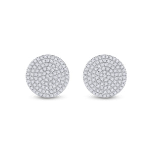 10kt Yellow Gold Womens Round Diamond Circle Cluster Earrings 1/3 Cttw