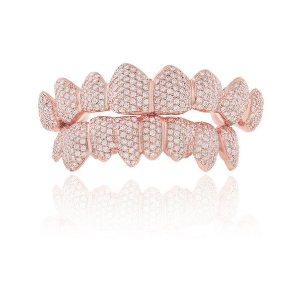 SI Diamond Grillz (Straight Set) - 10K Gold