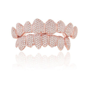 VVS Diamond Grillz (Flower Set) - 10K Gold