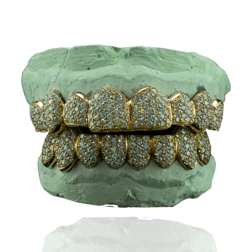 SI Diamond Grillz (Flower Set) - 18K Gold