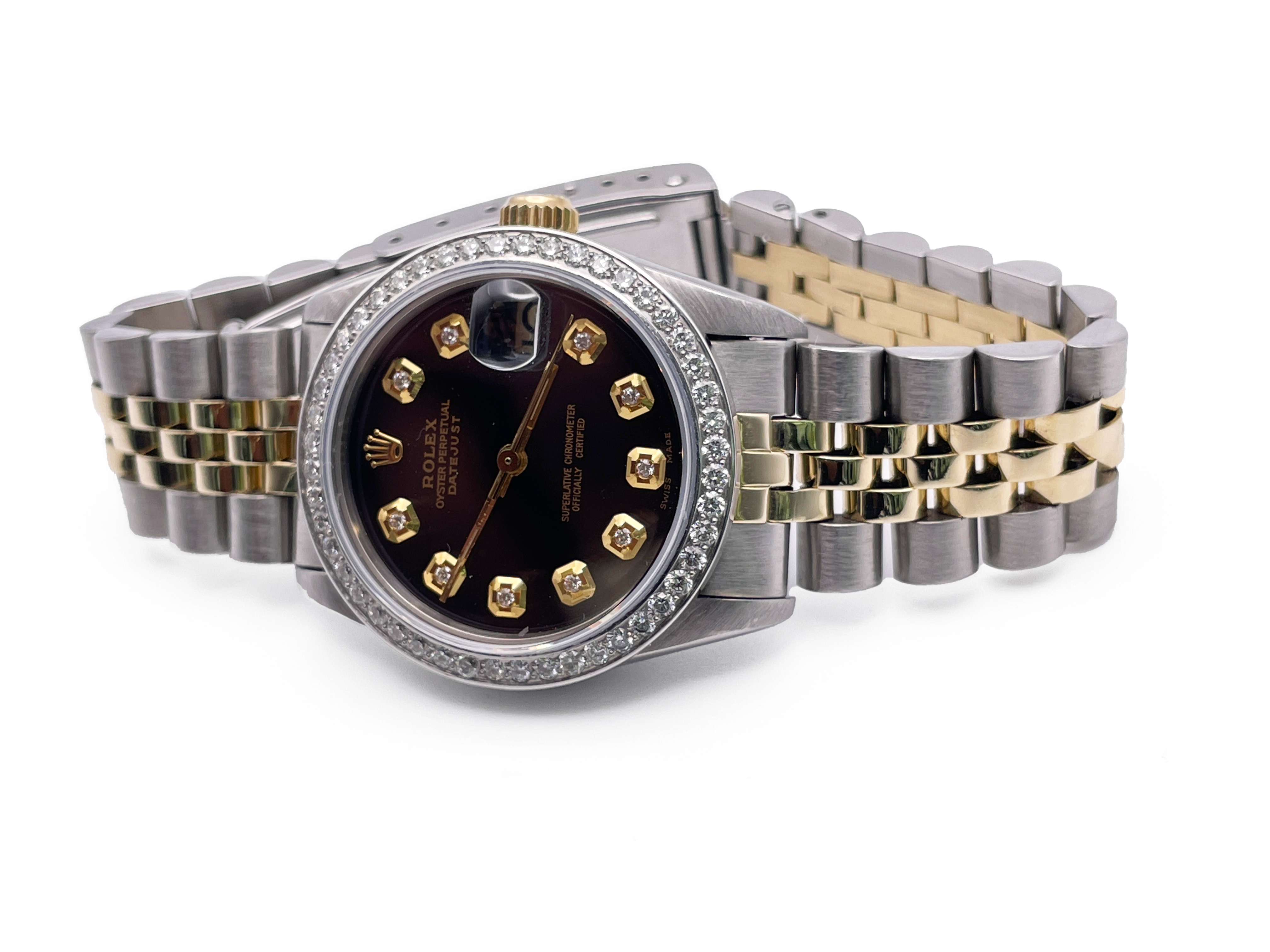 1983 Rolex - Two Tone Gold Diamond Watch - Supreme Jewelers Rolex - Complimentary 1-4 Day Shipping