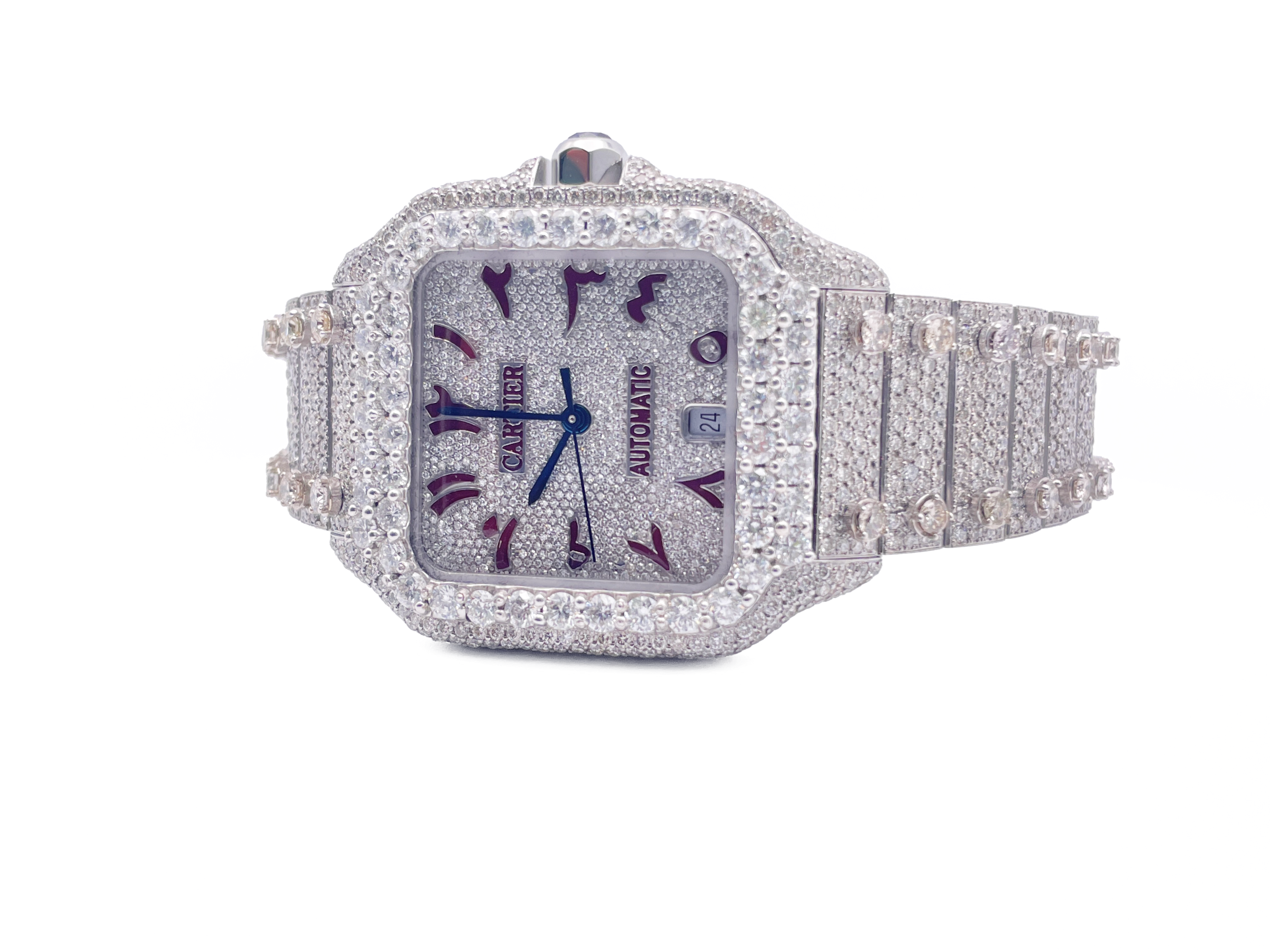 2022 Cartier De Santos All Steel - Diamond Watch - Complimentary 1-4 Day Shipping