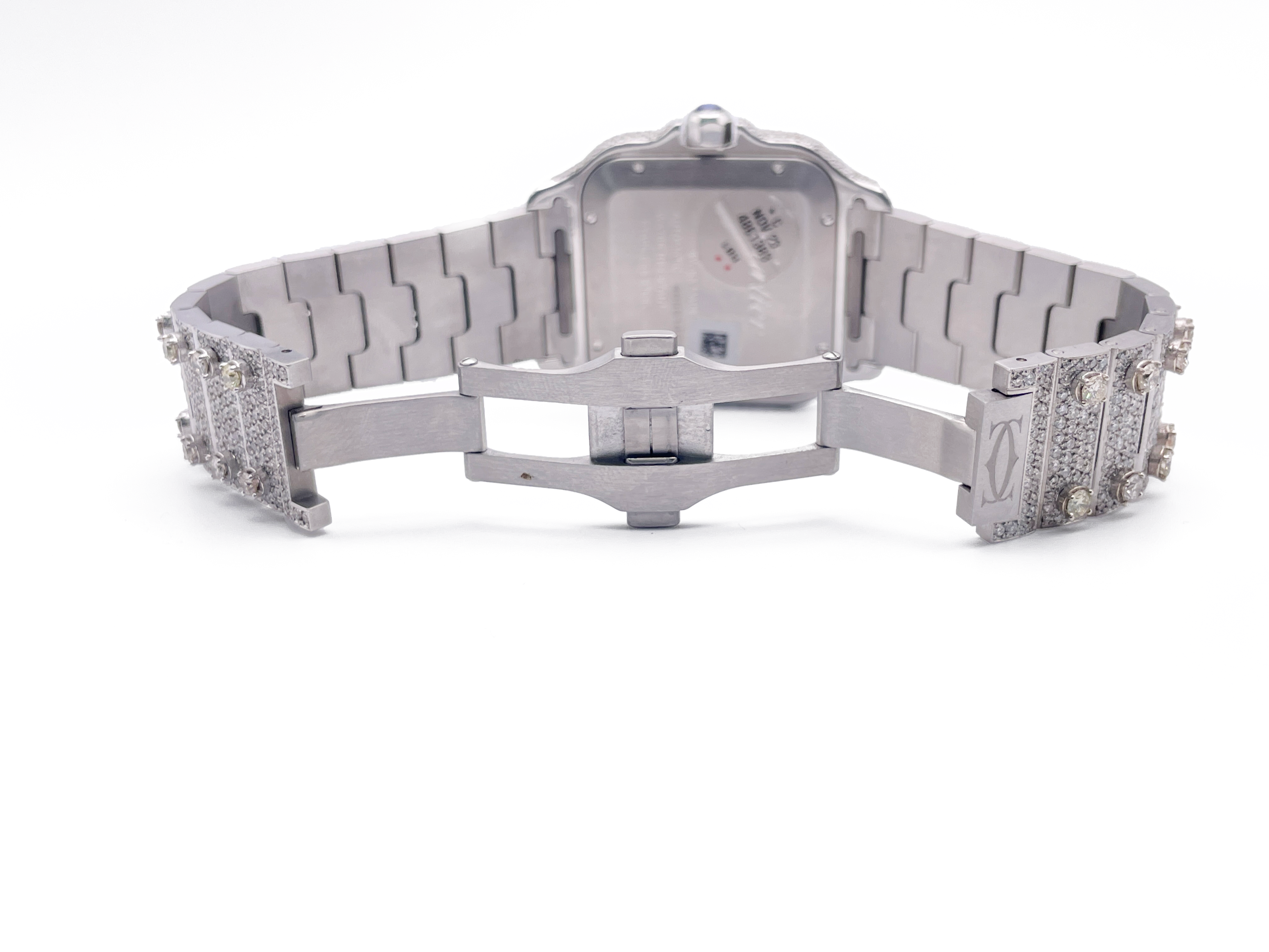 2022 Cartier De Santos All Steel - Diamond Watch - Complimentary 1-4 Day Shipping