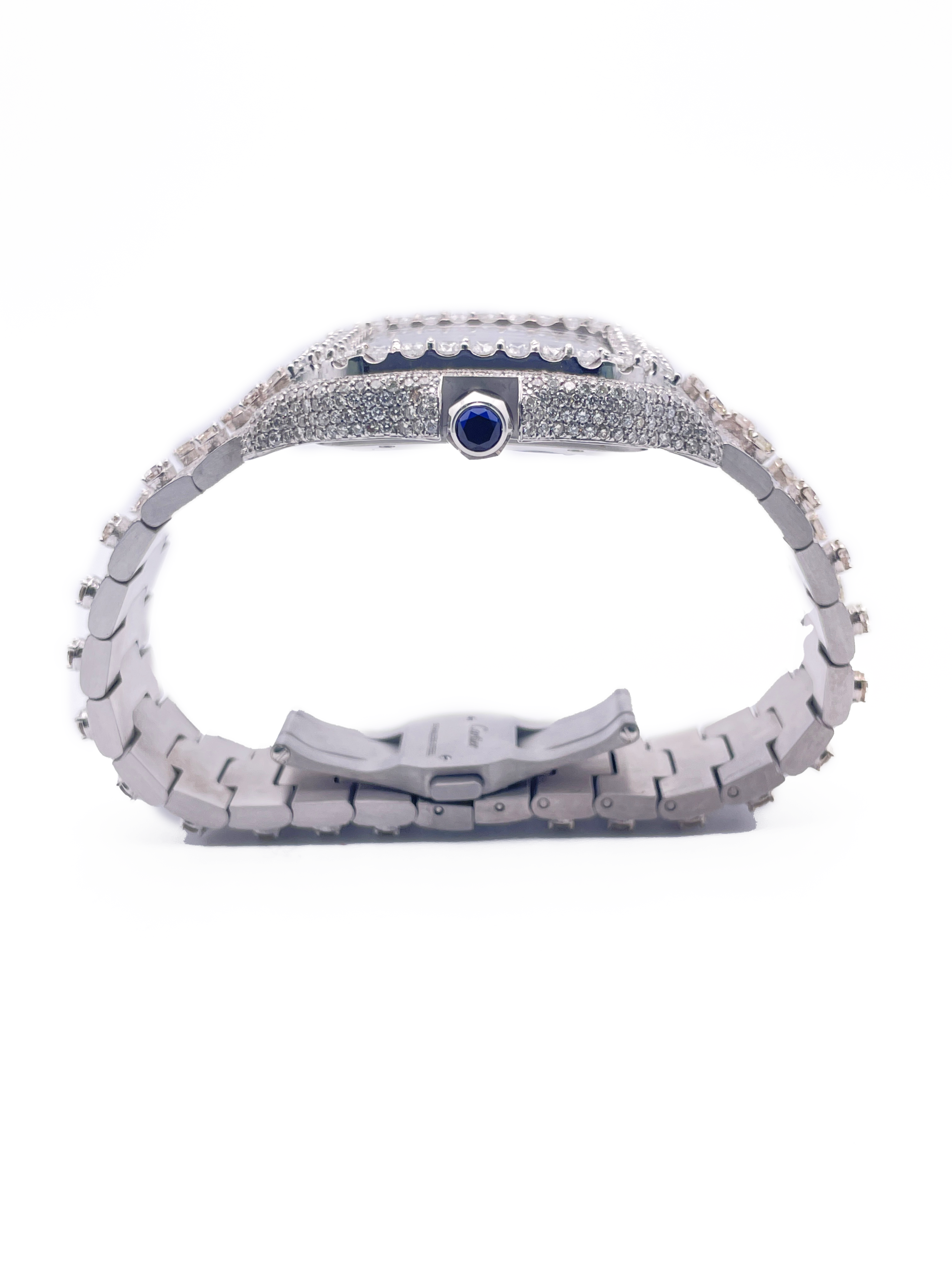 2022 Cartier De Santos All Steel - Diamond Watch - Complimentary 1-4 Day Shipping