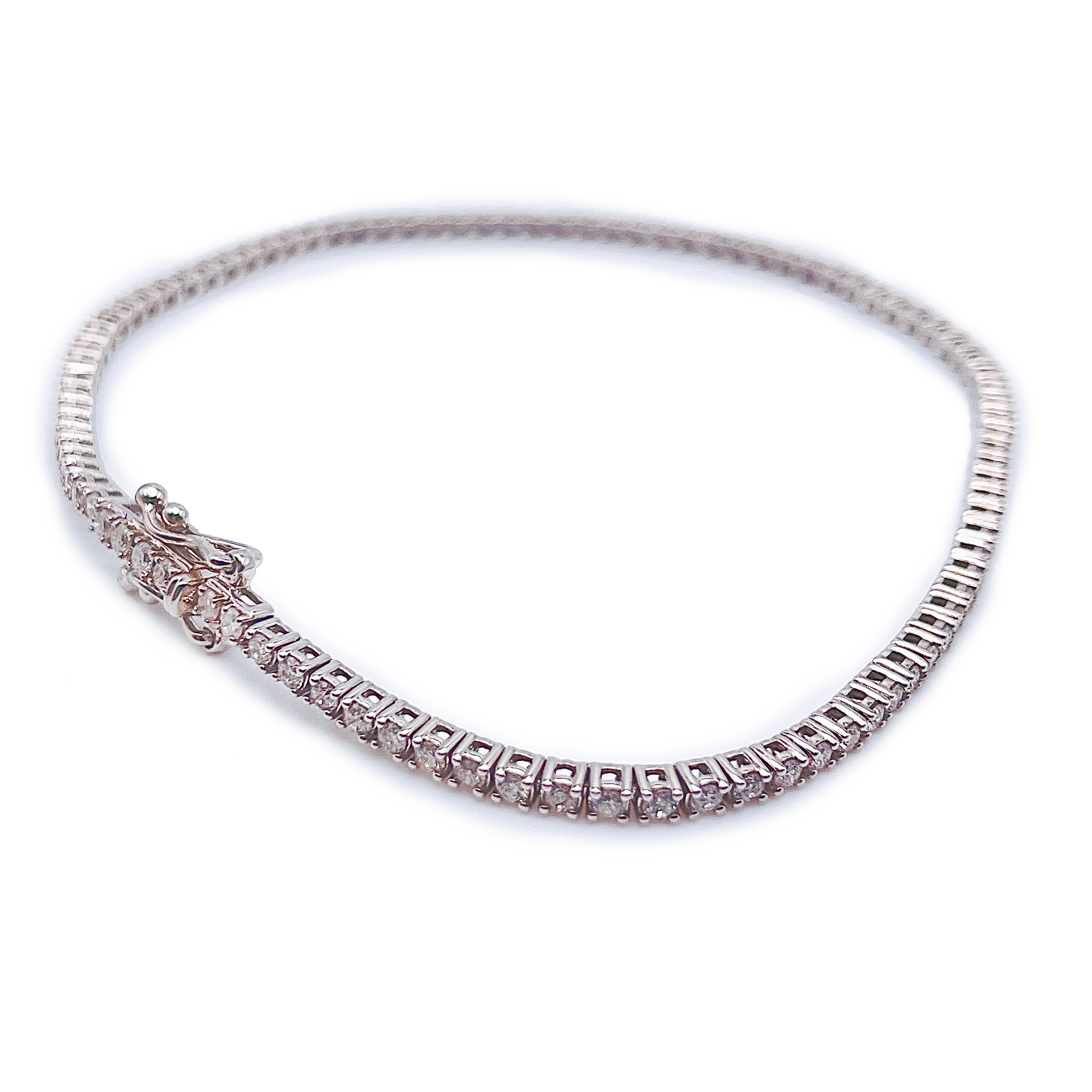 Diamond Tennis Bracelet - 10K White Gold