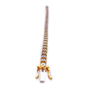 Diamond Fanuk Tennis Bracelet - 925 Yellow Silver