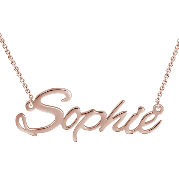 14K Gold Nameplate Cursive
