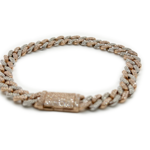Diamond Cuban Bracelet - Rose Gold - Supreme Jewelers Diamond Bracelet