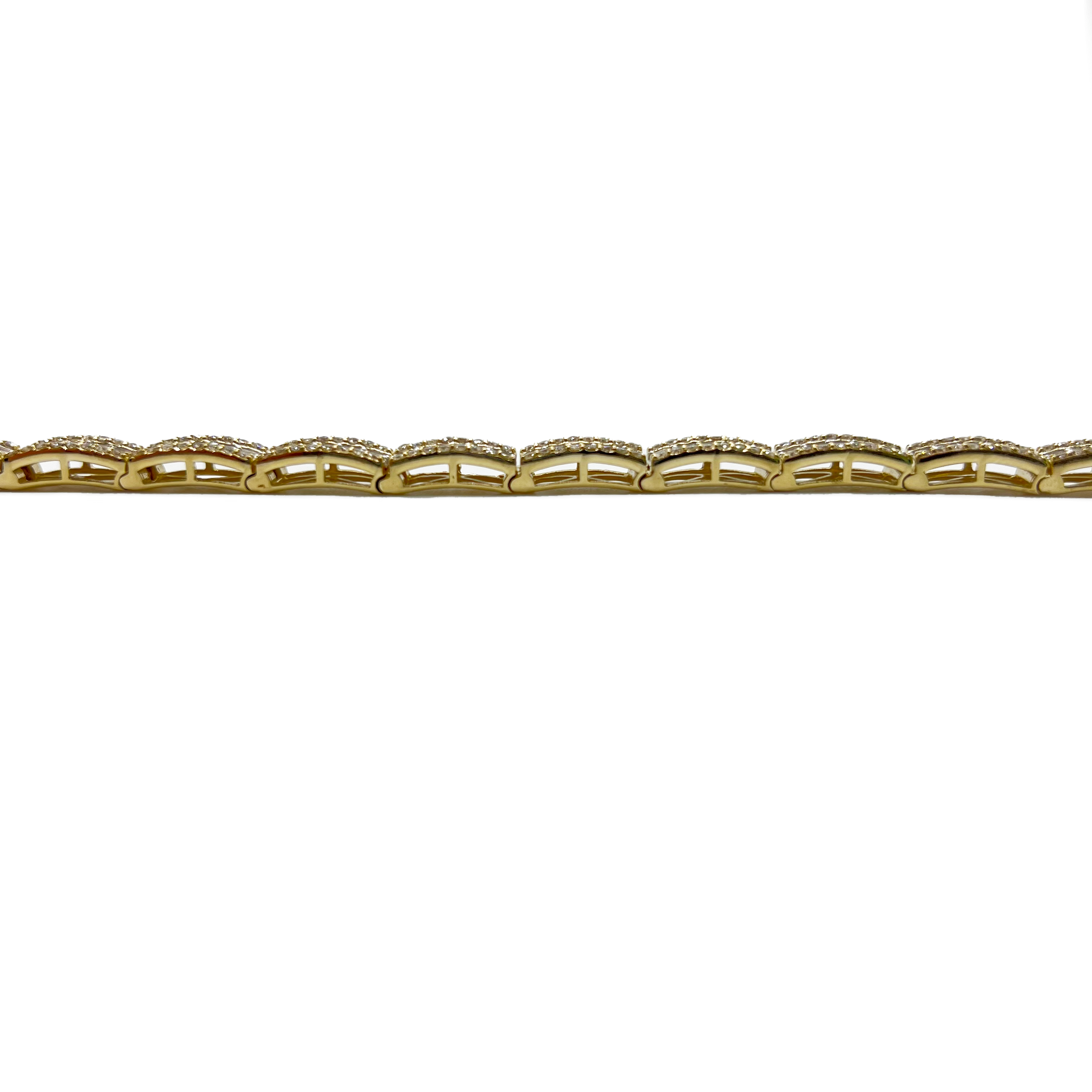 Baguette Diamond Tennis Bracelet - 10K Yellow Gold