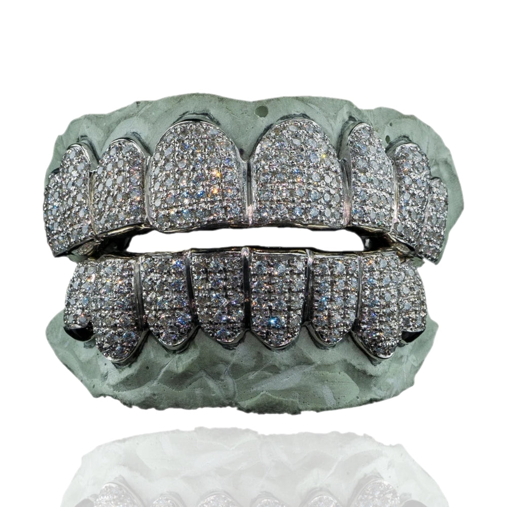 SI Diamond Grillz (Straight set) - 18K Gold