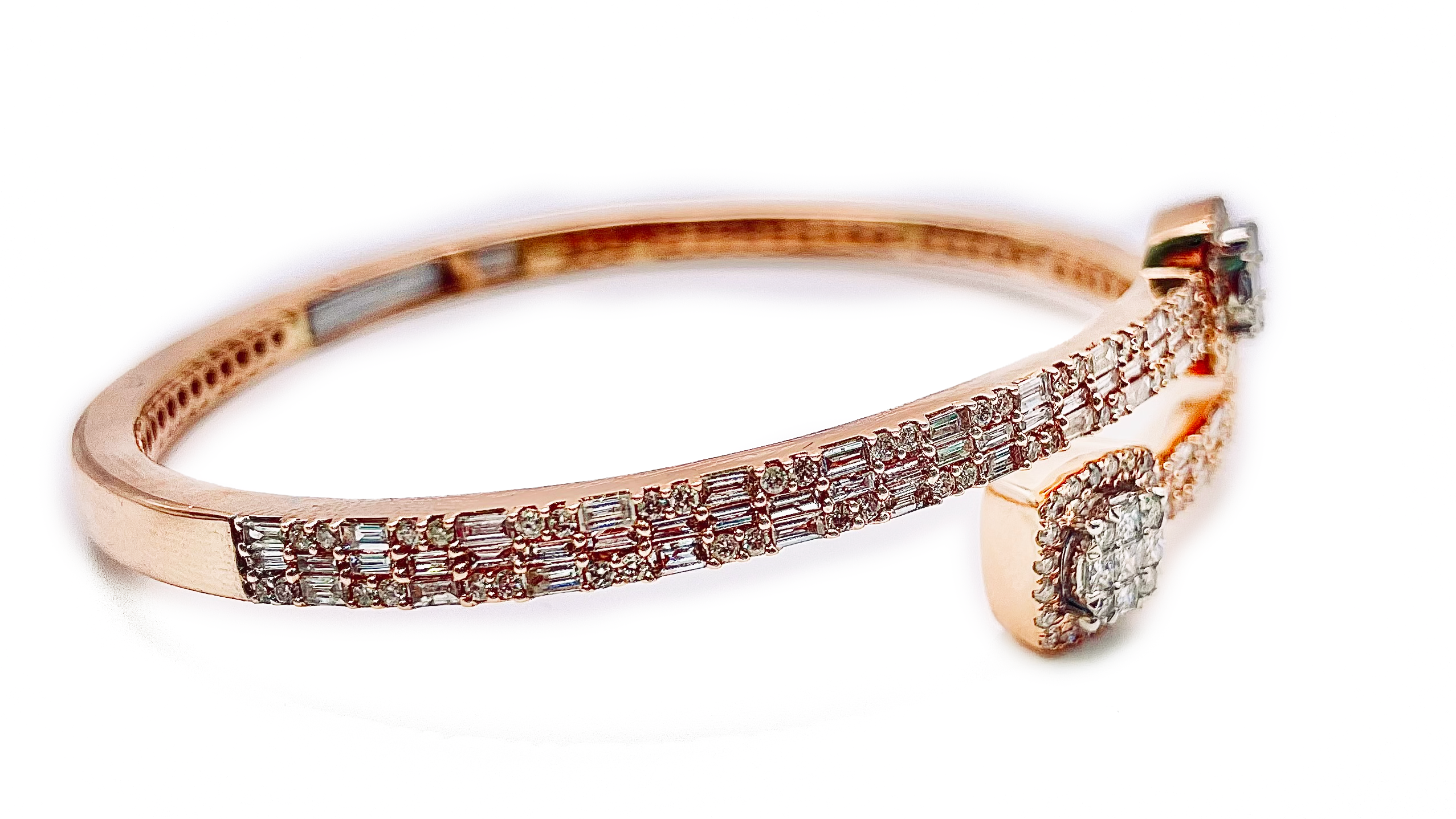 Designer Baguette Diamond Bracelet - 14K Rose Gold