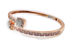 Designer Baguette Diamond Bracelet - 14K Rose Gold