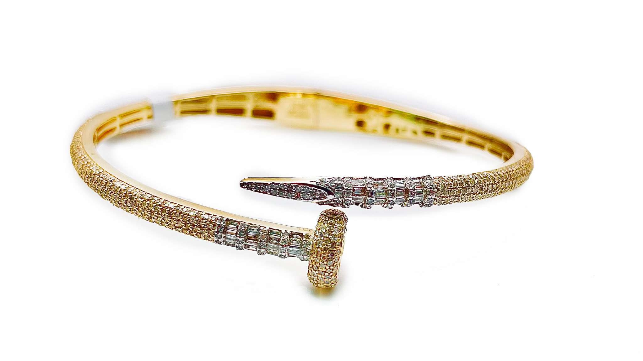 Baguette Diamond Bracelet - 10K Yellow Gold