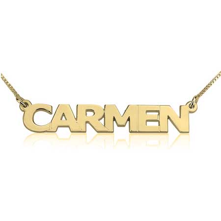 14K Gold Nameplate Bold