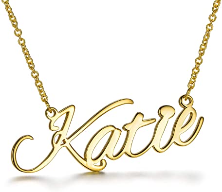 14K Gold Nameplate Cursive